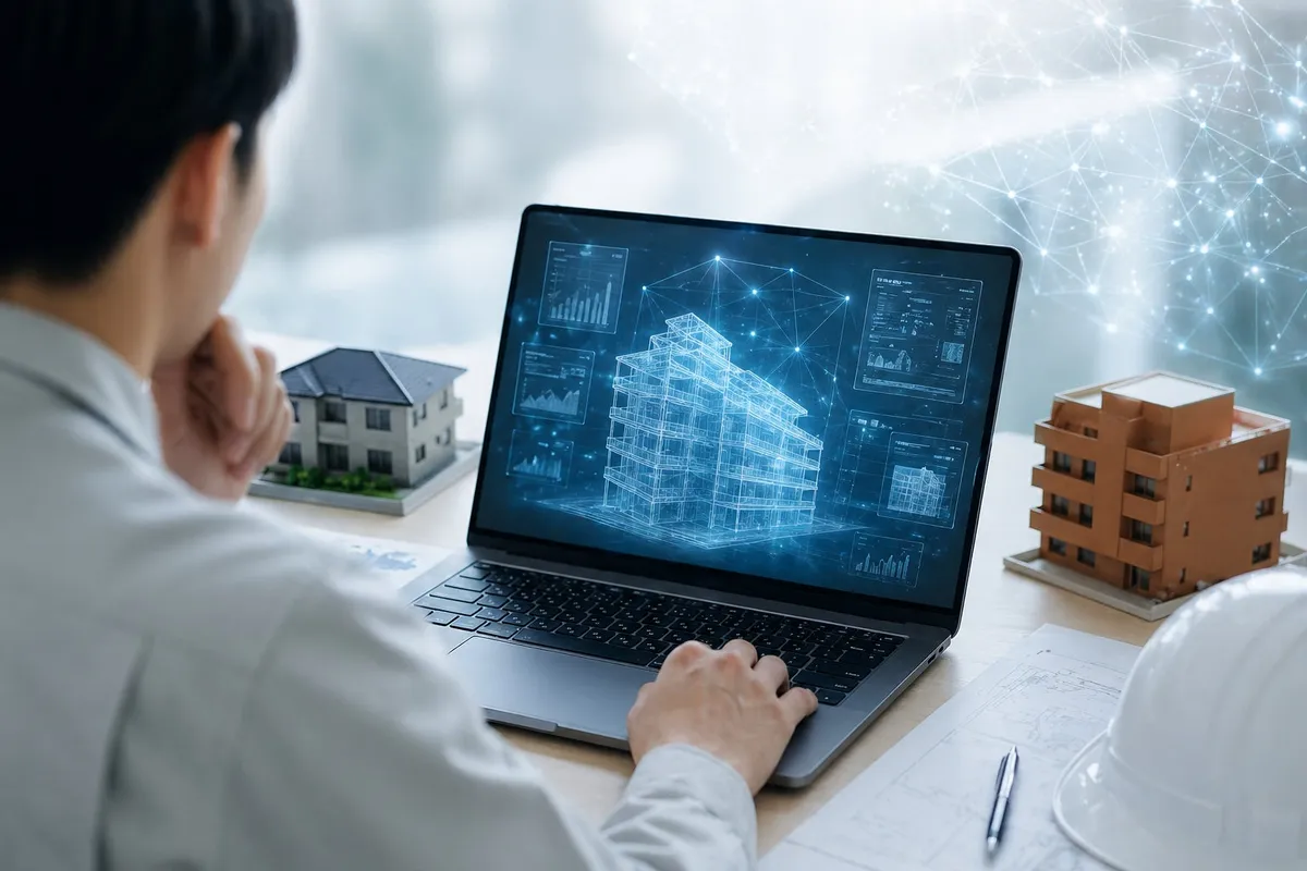 建築設計におけるデジタル技術活用のイメージ
